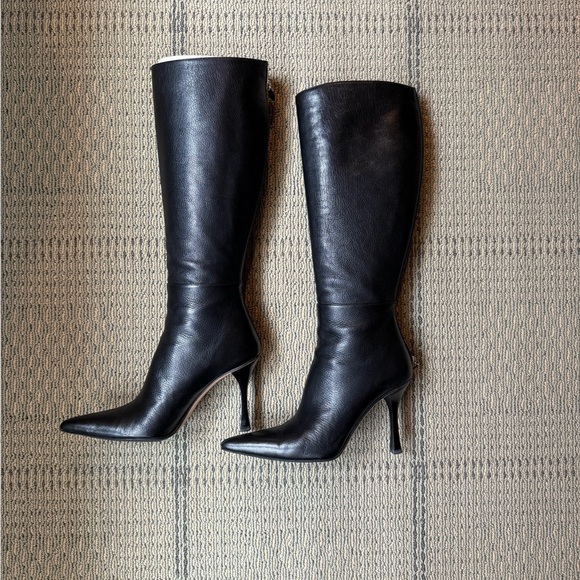 Gucci Black Heeled Leather Boots - Picture 1 of 9